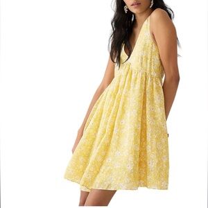 J. Crew Sunny Yellow Floral Mini Dress